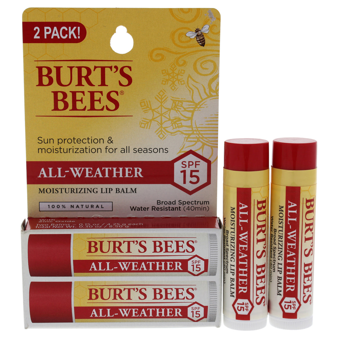 All-Weather Moisturizing Lip Balm Twin Pack SPF 15