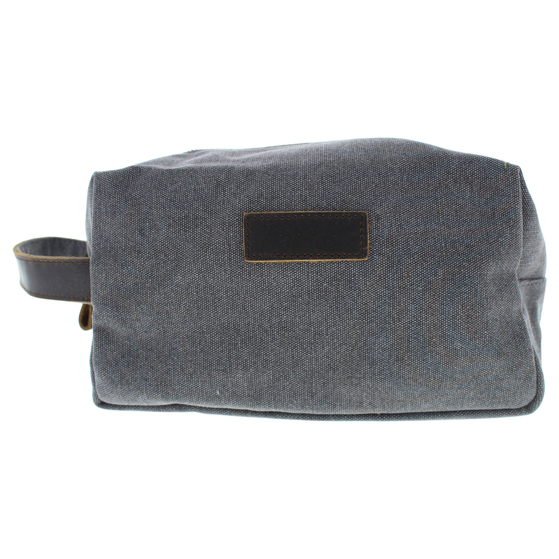 Canvas Dopp Kit Toiletry Bag - Grey