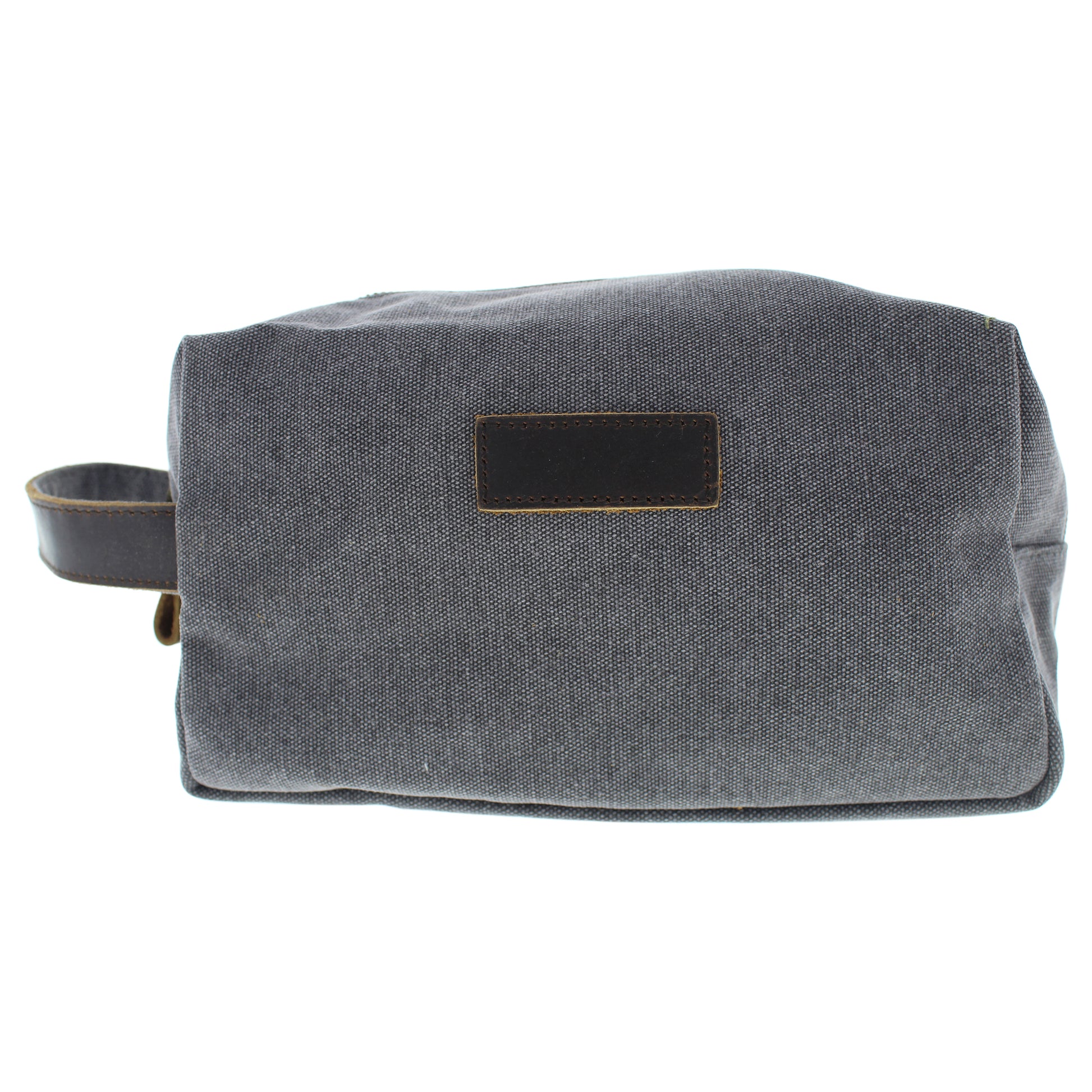 Canvas Dopp Kit Toiletry Bag - Grey