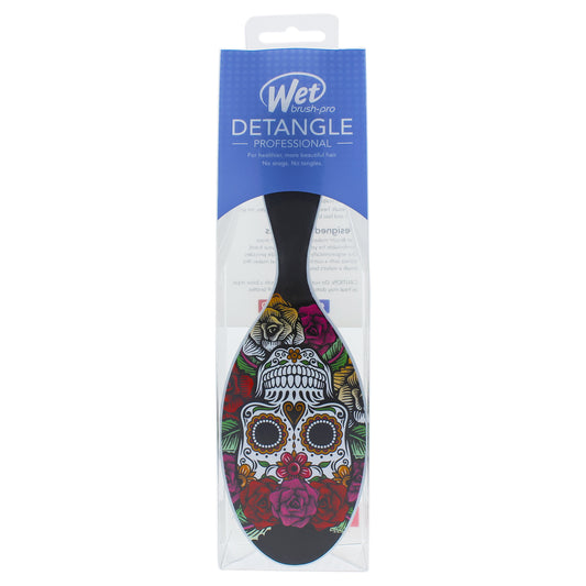 Sugar Skull Hair Brush - Red Rose