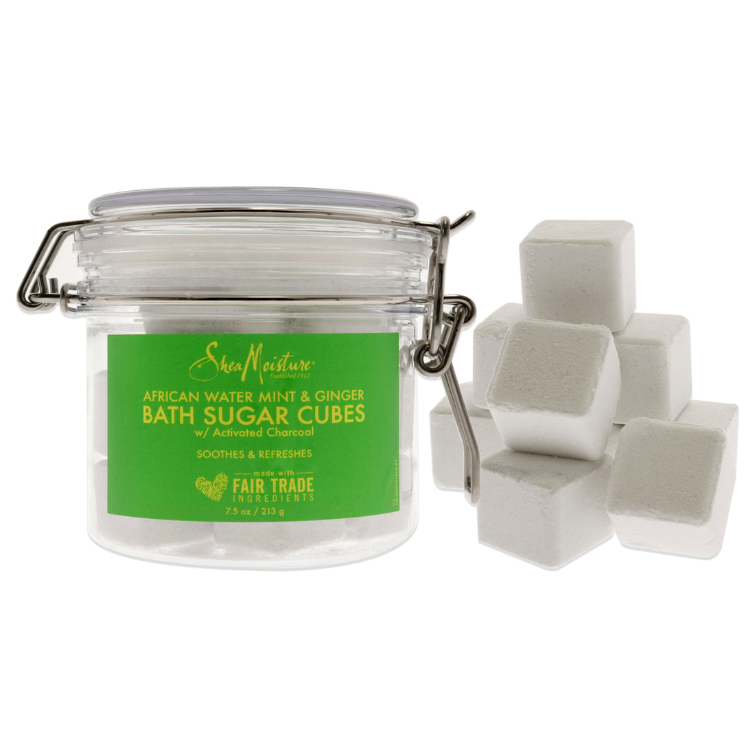 African Water Mint and Ginger Bath Sugar Cubes by Shea Moisture for Unisex - 7.5 oz Bath Soak