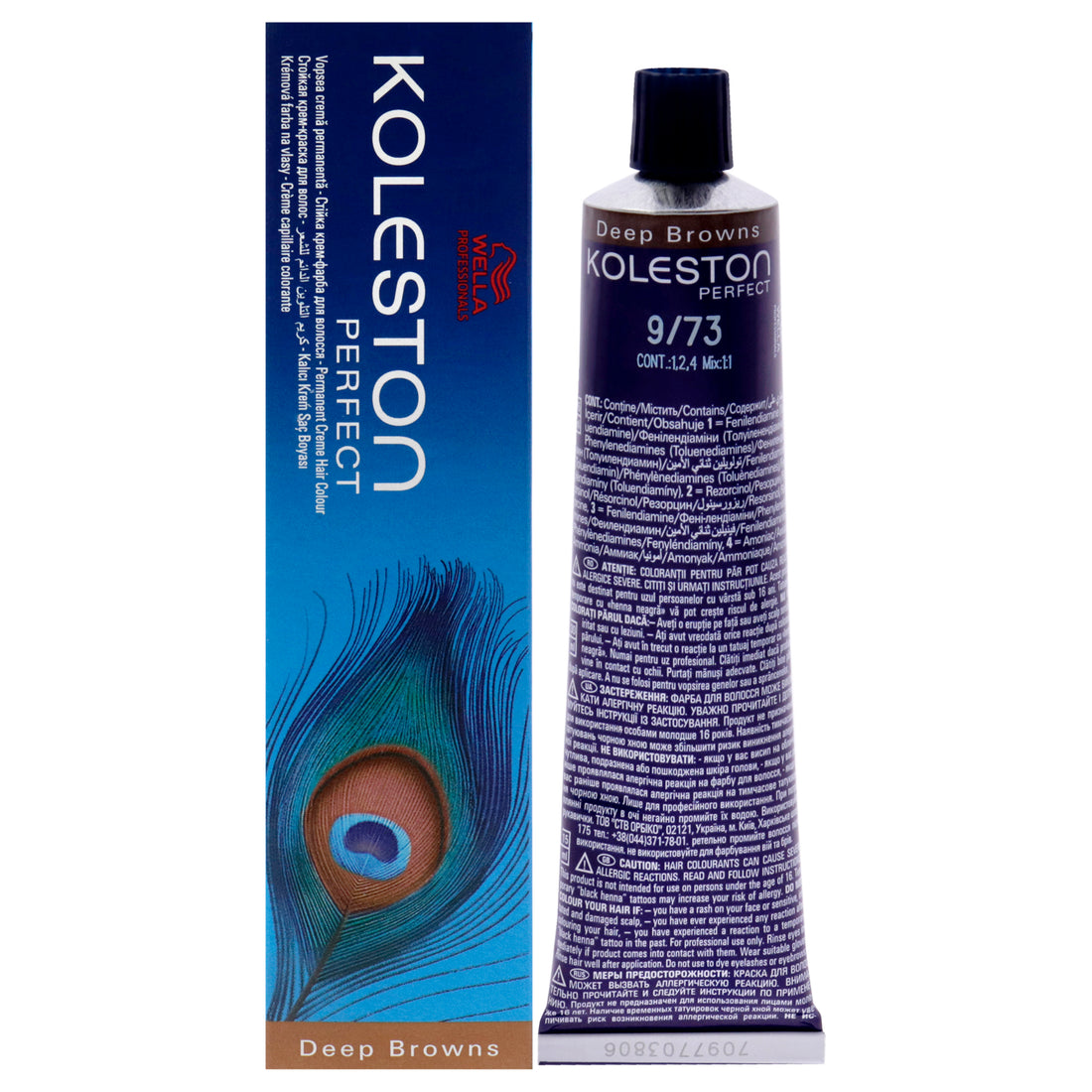 Koleston Perfect Permanent Creme Haircolor - 9 73 Very Light Blonde-Brown Gold by Wella for Unisex - 2 oz Hair Color