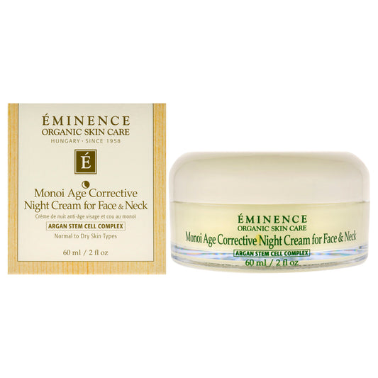 Monoi Age Corrective Night Cream for Face and Neck by Eminence for Unisex - 2 oz Cream