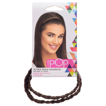 Pop Double Braid Headband - R10 Chestnut