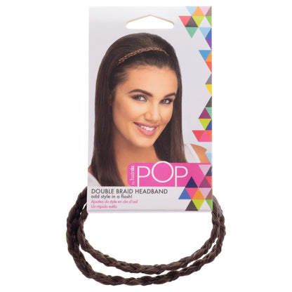 Pop Double Braid Headband - R10 Chestnut