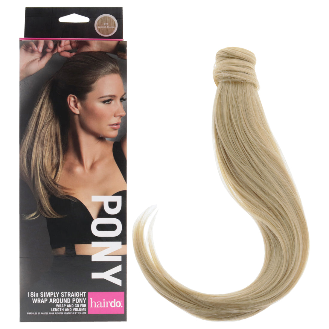 Simply Straight Wrap Around Pony - R22 Swedish Blonde Platinum