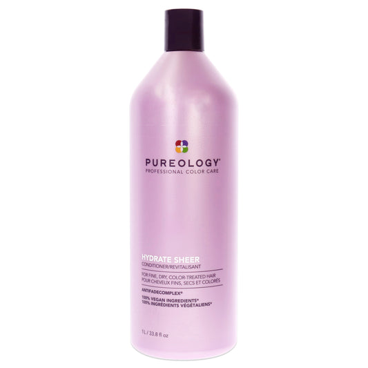 Hydrate Sheer Conditioner by Pureology for Unisex - 33.8 oz Conditioner