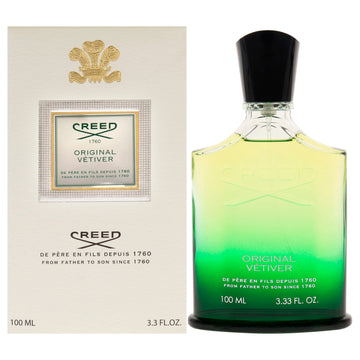 Original Vetiver by Creed for Men - 3.3 oz EDP Spray