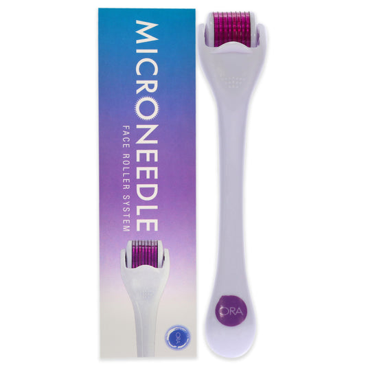 Microneedle Face Roller System - White-Purple by ORA for Unisex - 0.25 mm Needle