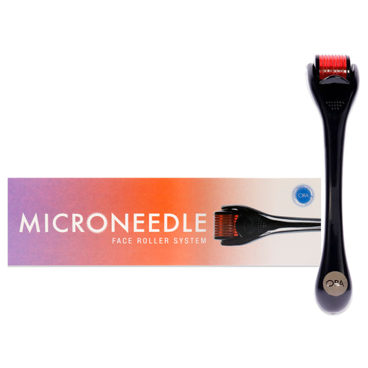 Microneedle Face Roller System - Black-Red by ORA for Unisex - 0.25 mm Needle