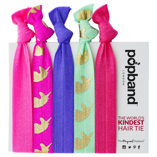 Hair Tie - Unicorn by Popband for Women - 5 Pc Hair Bands