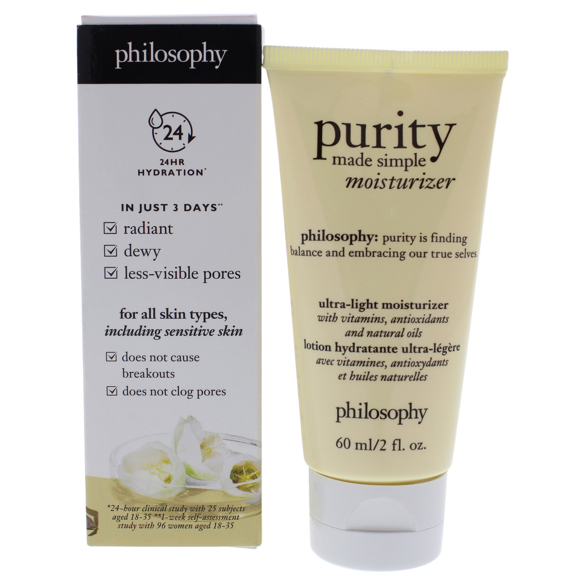 Purity Made Simple Moisturizer by Philosophy for Unisex 2 oz Moisturizer