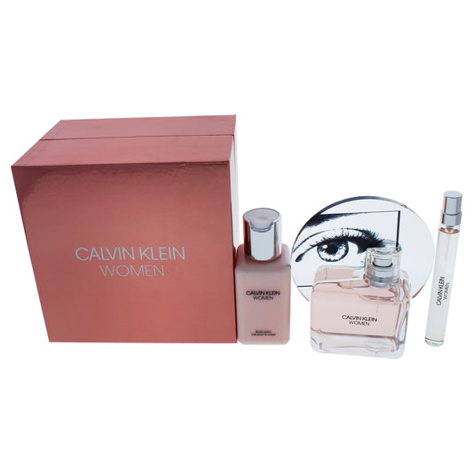 Calvin Klein by Calvin Klein for Women - 3 Pc Gift Set 3.4oz EDP Spray, 0.33 oz EDP Spray, 3.4oz Body Lotion