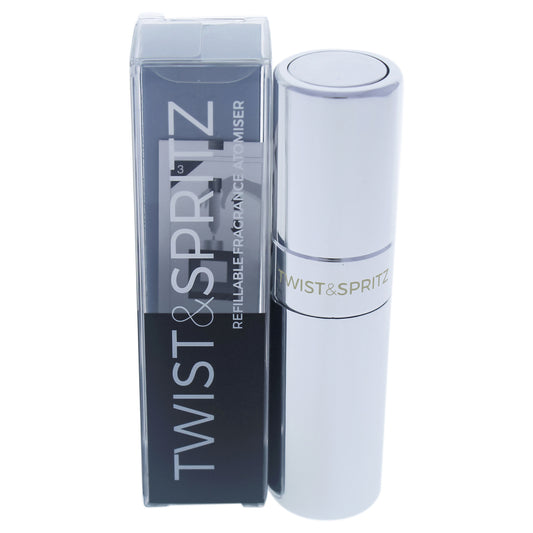 Twist and Spritz Atomiser - Polished Silver by Twist and Spritz for Women - 8 ml Refillable Spray (Empty)