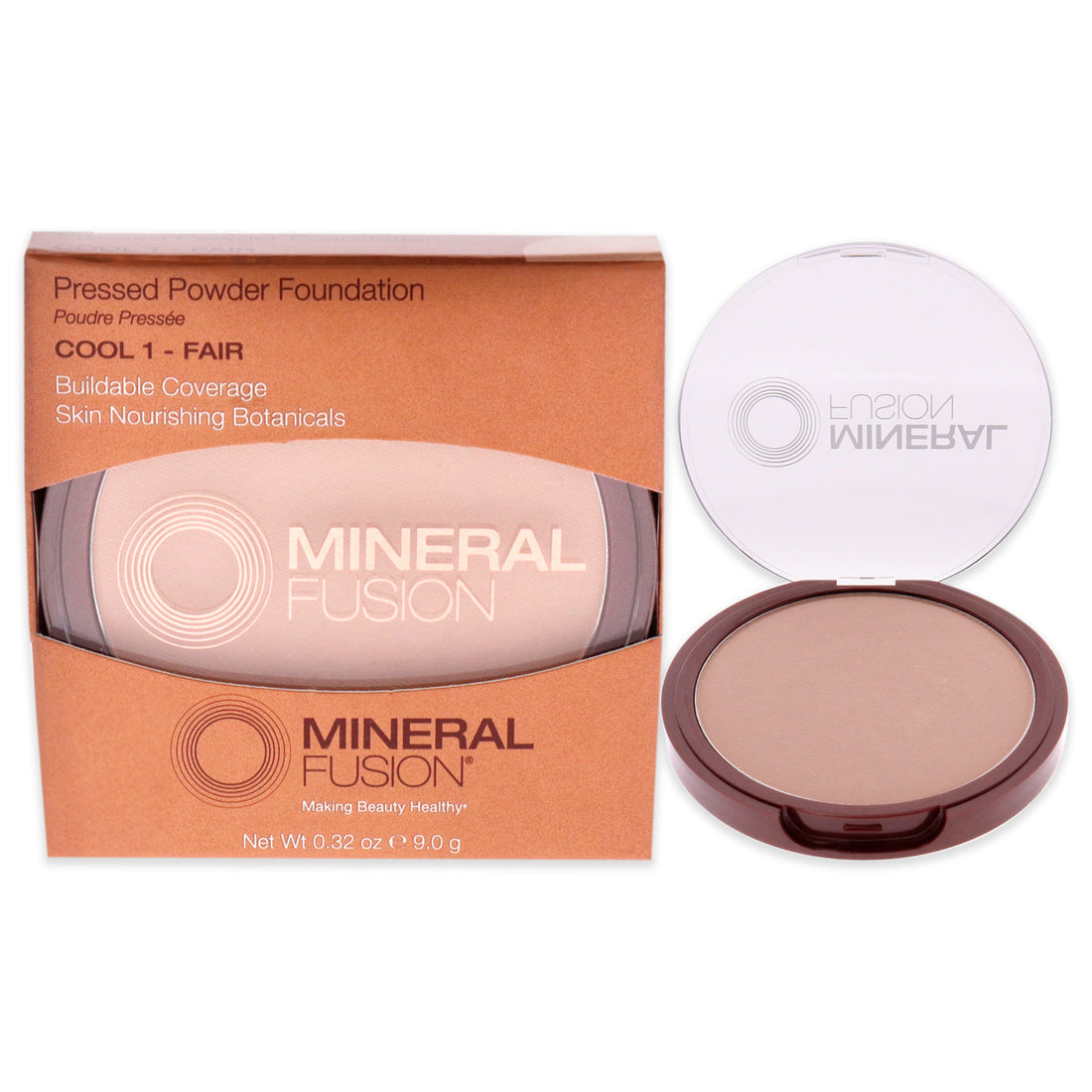 Pressed Powder Foundation - 01 Cool by Mineral Fusion for Women 0.32 oz Foundation