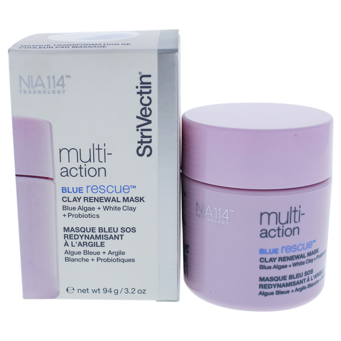 Multi-Action Blue Rescue Clay Renewal Mask by Strivectin for Unisex 3.2 oz Mask