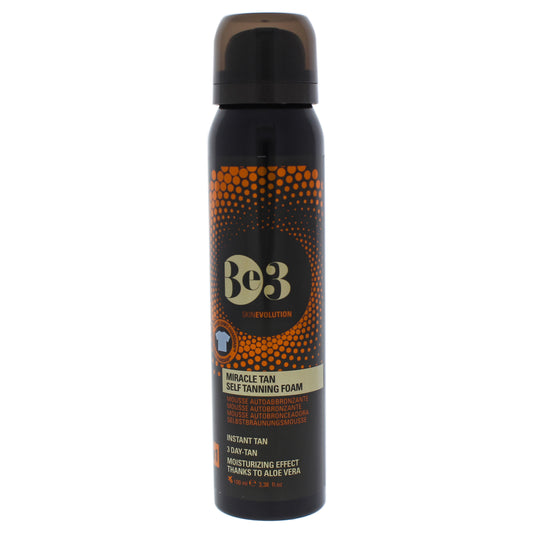 Miracle Tan Self Tanning Foam by Be3 for Unisex - 3.38 oz Bronzer