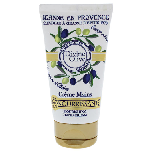 Divine Olive Hand Cream by Jeanne en Provence for Unisex - 2.5 oz Cream