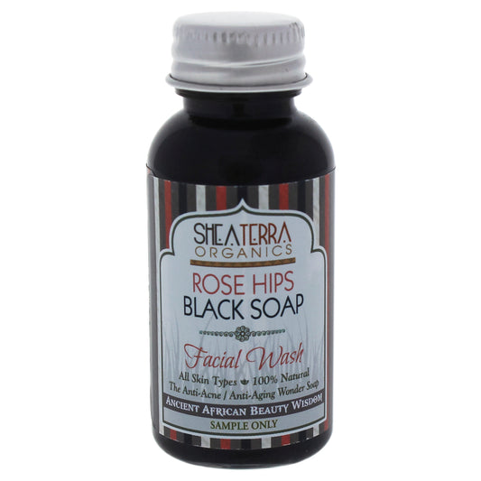 Rose Hips Black Soap Deep Pore Facial Wash by Shea Terra for Unisex - 1 Pc (Sample) Cleanser