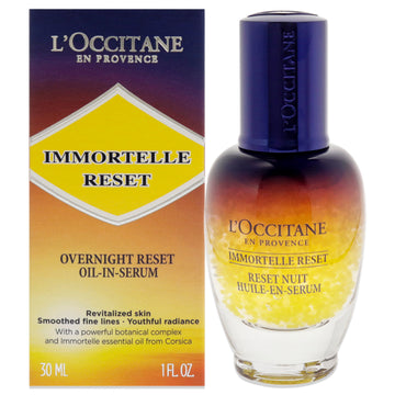 Immortelle Reset Overnight Oil-In Serum by LOccitane for Women - 1 oz Serum