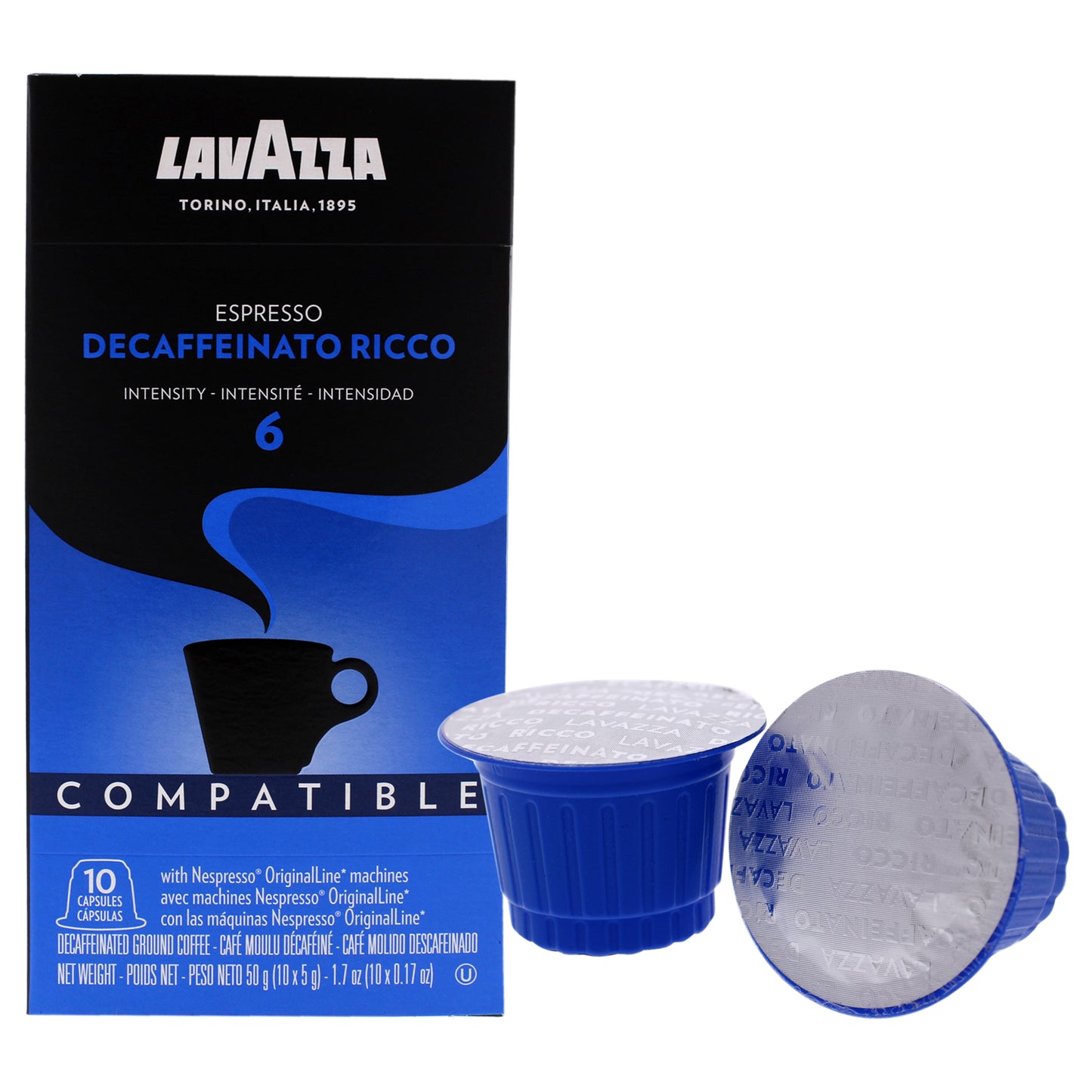 Espresso Decaffeinato Ricco Ground Coffee Pods