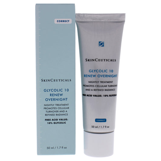 Glycolic 10 Renew Overnight by SkinCeuticals for Women - 1.7 oz Treatment