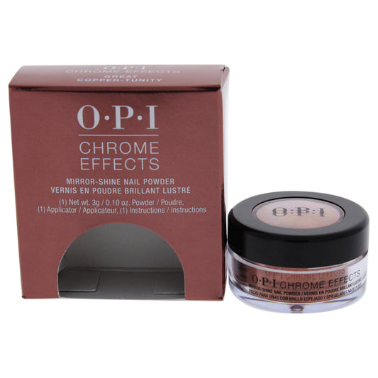 Chrome Effects Mirror Shine Nail Powder - Great Copper-Tunity by OPI for Women 0.1 oz Nail Powder