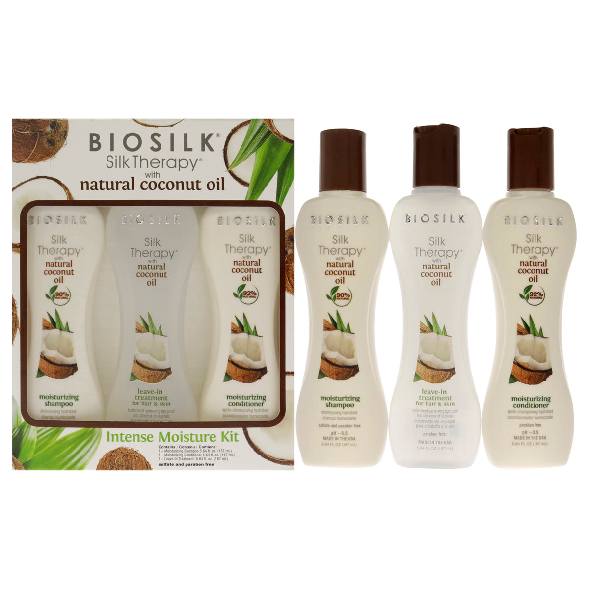 Silk Therapy With Organic Coconut Intense Moisture Kit Gift Set
