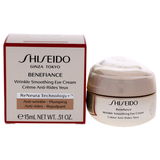 Benefiance Wrinkle Smoothing Eye Cream by Shiseido for Unisex 0.51 oz Eye Cream