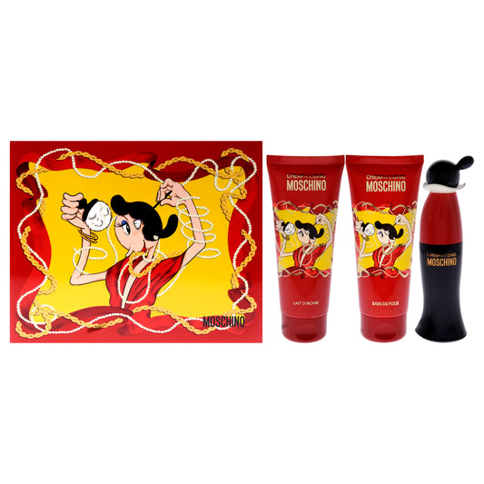 Cheap And Chic by Moschino for Women - 3 Pc Gift Set 1.7oz EDT Spray, 3.4oz Body Lotion, 3.4oz Shower Gel