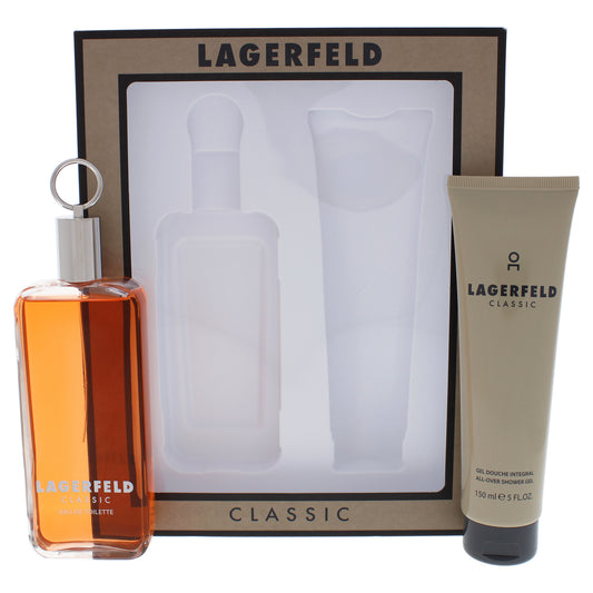 Lagerfeld by Karl Lagerfeld for Men 2 Pc Gift Set 5oz EDT Spray, 5oz Shower Gel