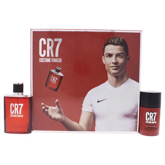 CR7 by Cristiano Ronaldo for Men - 2 Pc Gift Set 1.7oz EDT Spray, 2.6oz Deodorant Stick