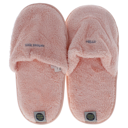 The Towel Slippers Pink - Large by Cool Enough Studio for Women - 1 Pair Slippers
