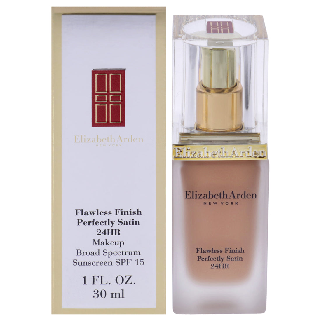 Flawless Finish Perfectly Satin 24HR Makeup SPF 15 - 14 Caramel by Elizabeth Arden for Women - 1 oz Foundation