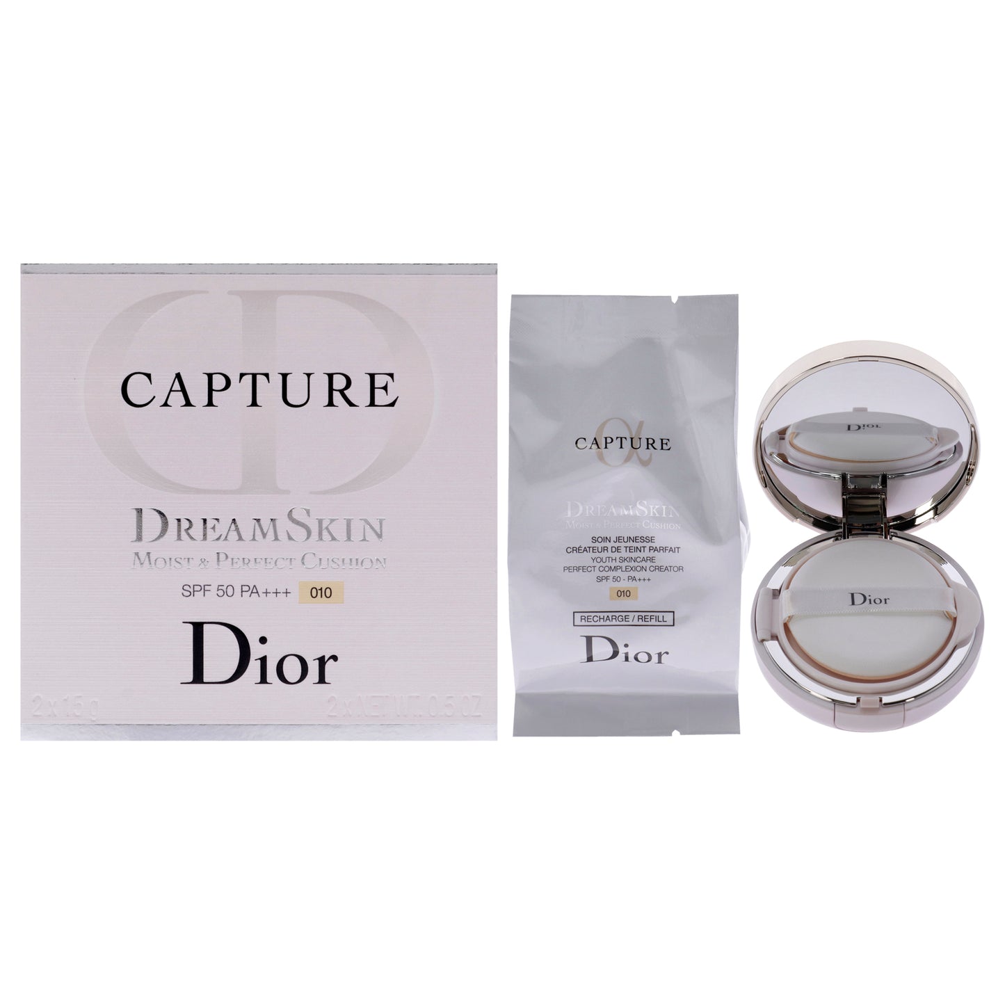 Capture Dreamskin Moist and Perfect Cushion SPF 50 PA Plus - 010 Ivory