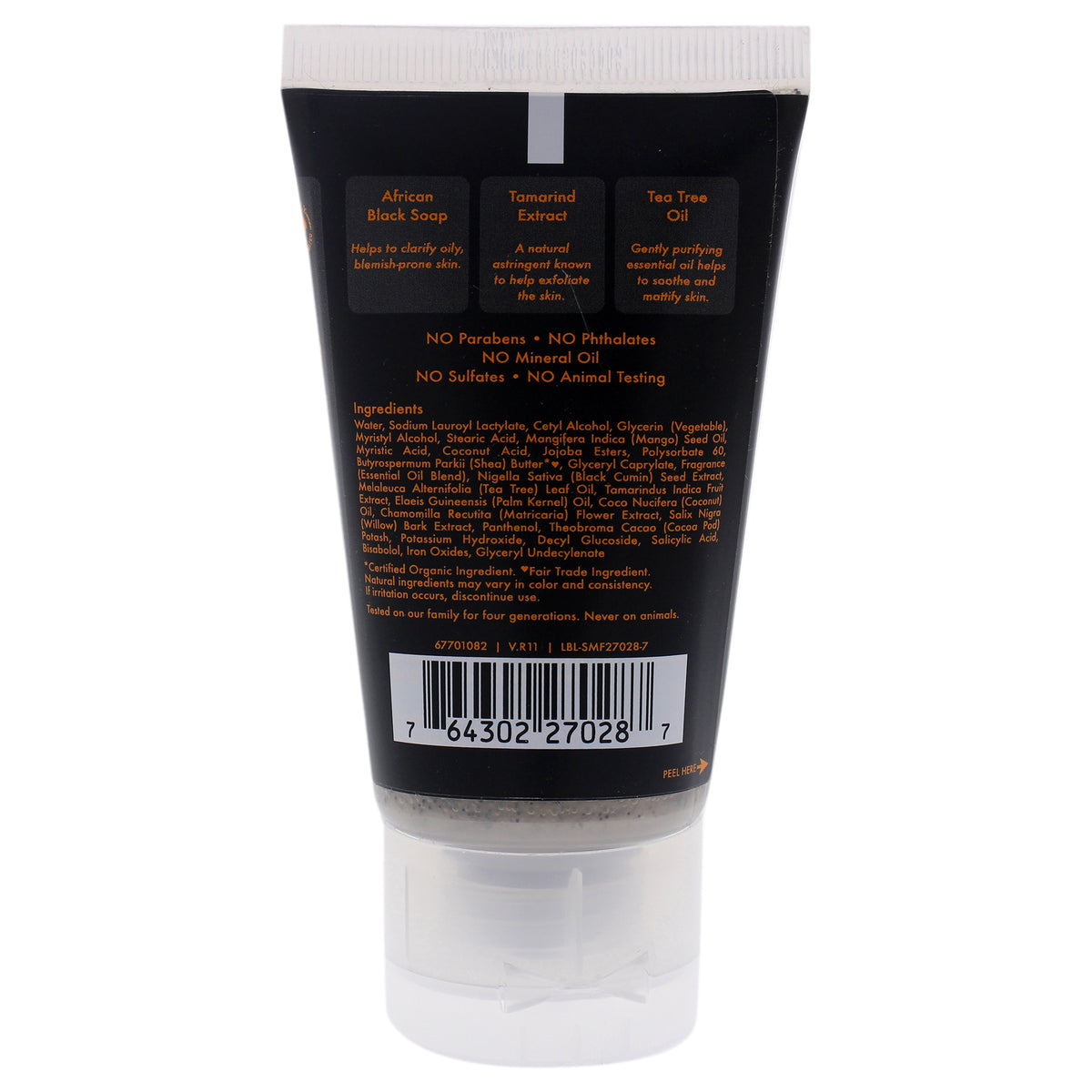 African Black Soap Clarifying Facial Wash and Scrub Cleanser