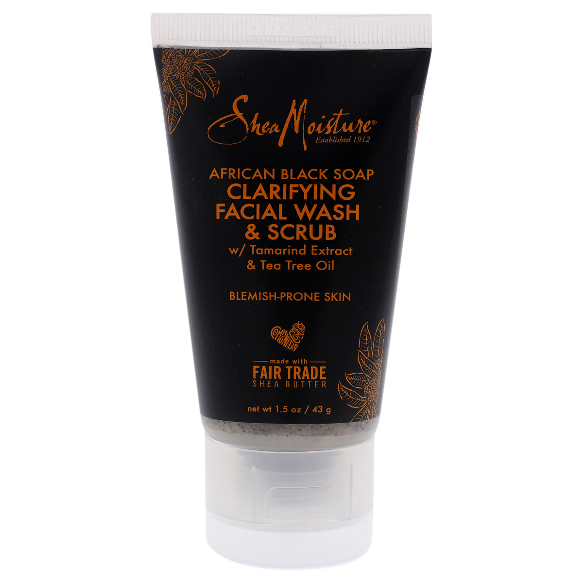 African Black Soap Clarifying Facial Wash and Scrub Cleanser