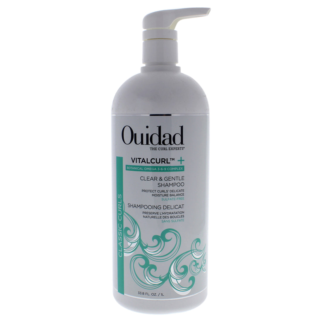 VitalCurl Plus Clear and Gentle Shampoo by Ouidad for Unisex - 33.8 oz Shampoo