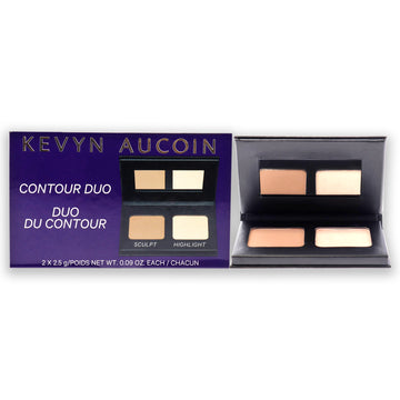 The Contour Duo - On The Go by Kevyn Aucoin for Women 2 x 0.09 oz The Sculpting Powder, The Highlighter Powder