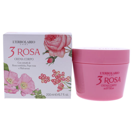 3 Rosa Body Cream by LErbolario for Unisex - 6.7 oz Body Cream