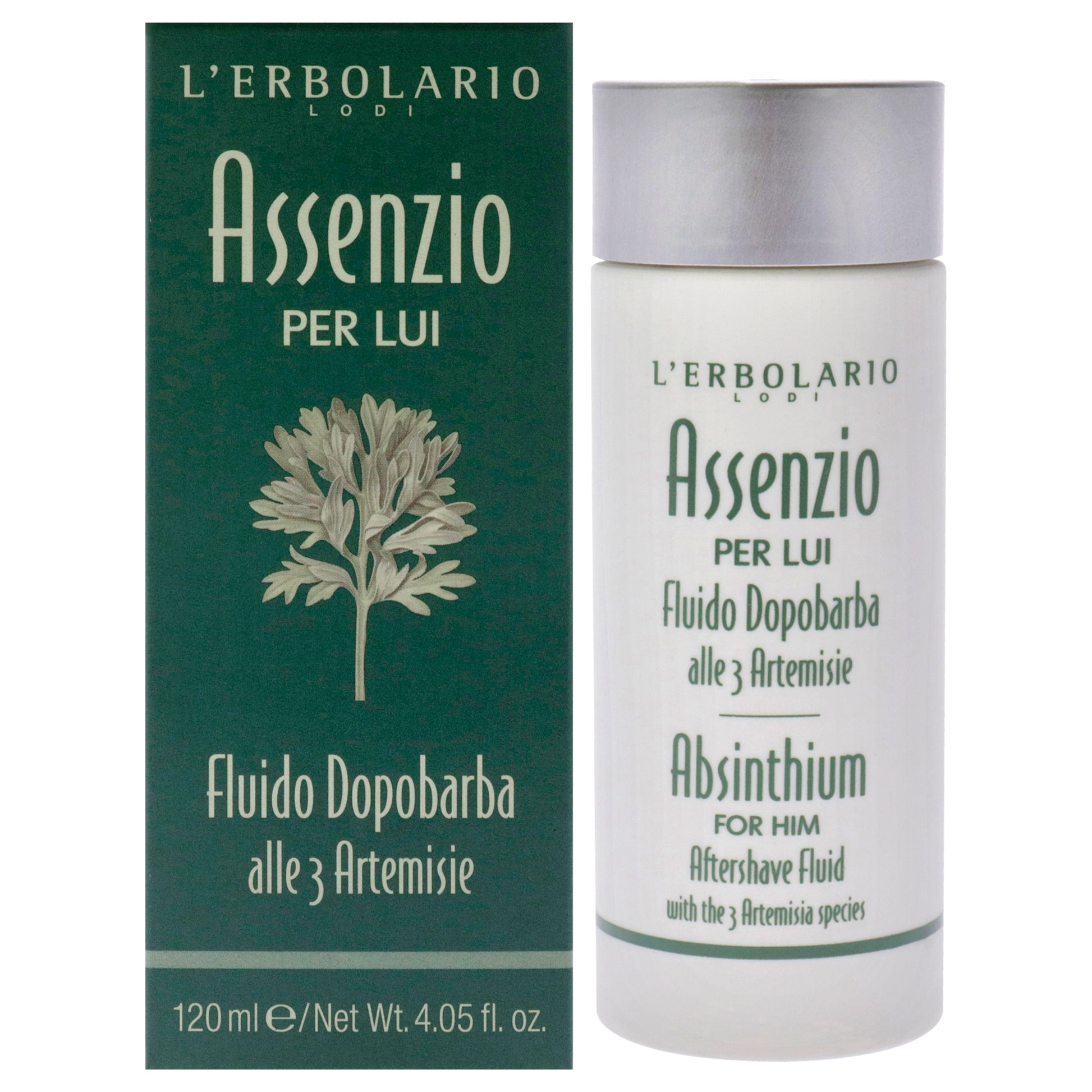 Absinthium After Shave Fluid by LErbolario for Men - 4.05 oz After Shave Fluid