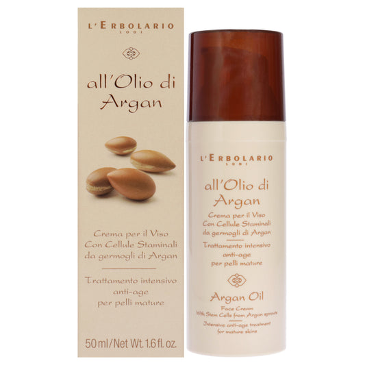 Argan Oil Intensive Anti-Age Face Cream by LErbolario for Women - 1.6 oz Cream