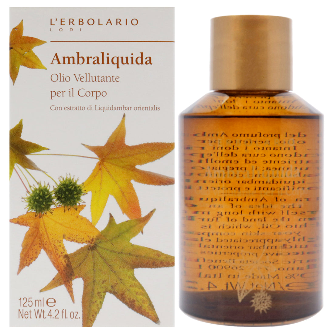 Ambraliquida Smoothing Body Oil by LErbolario for Unisex - 4.2 oz Oil