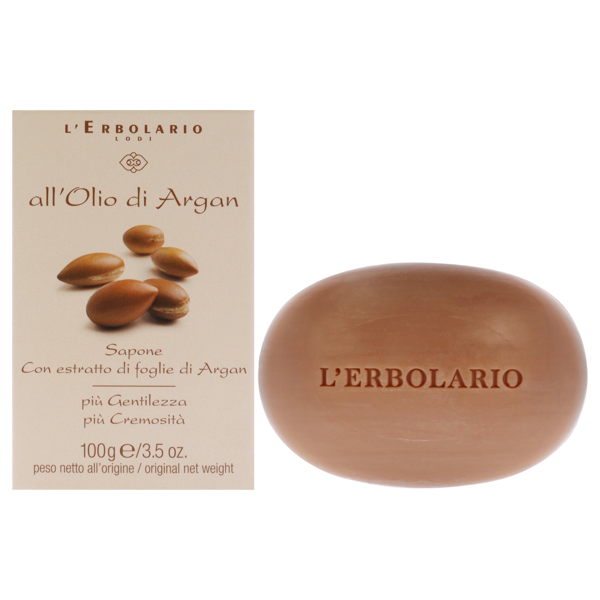 Argan Oil Bar Soap by LErbolario for Unisex - 3.5 oz Soap