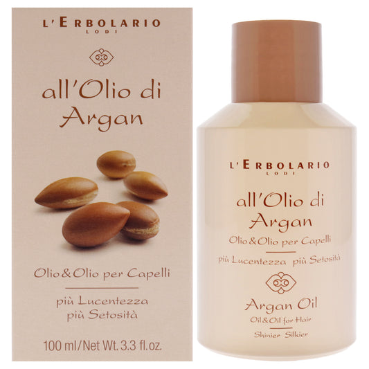 Argan Oil and Oil For Hair by LErbolario for Women - 3.3 oz Oil