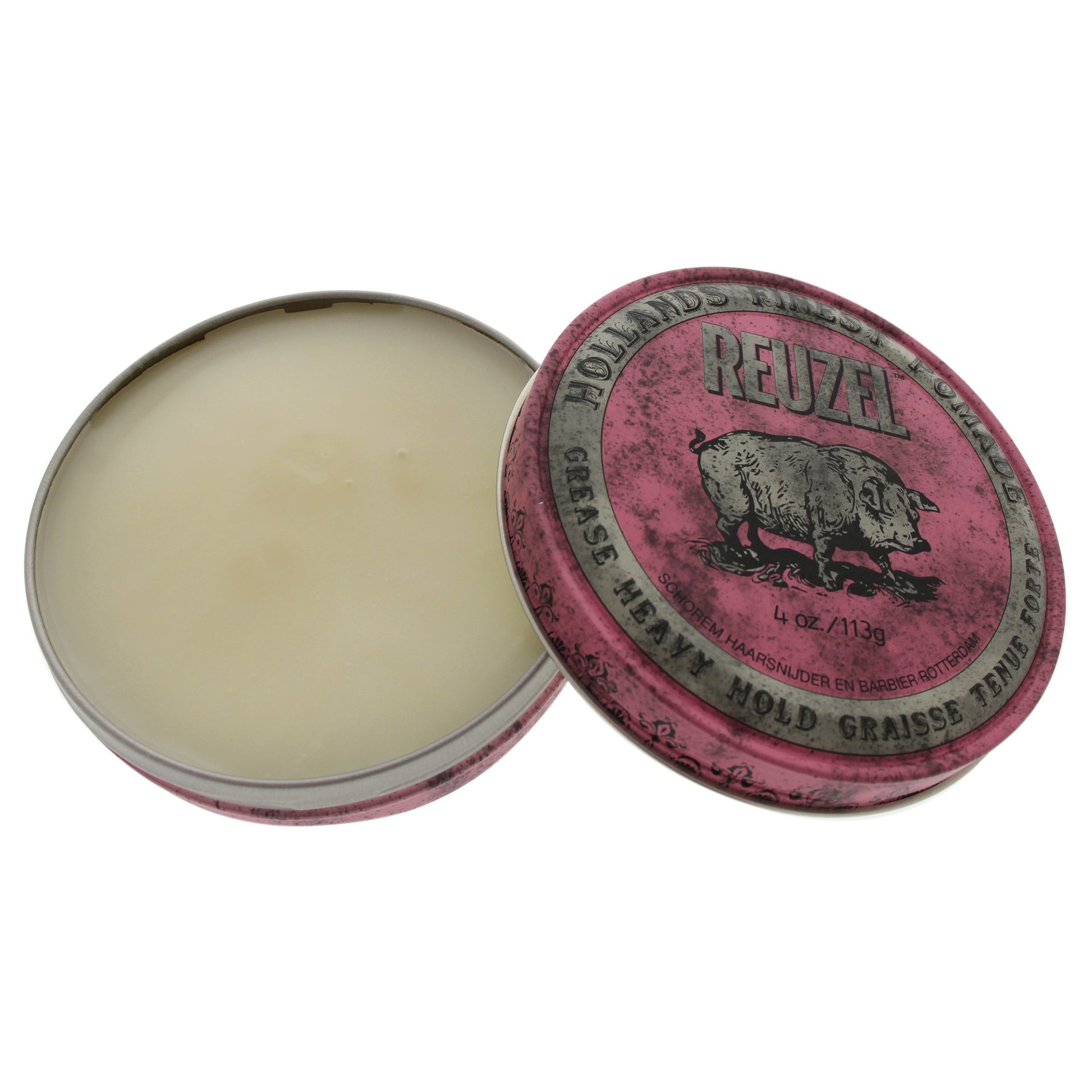 Pink Grease Heavy Hold Pomade by Reuzel for Men - 4 oz Pomade