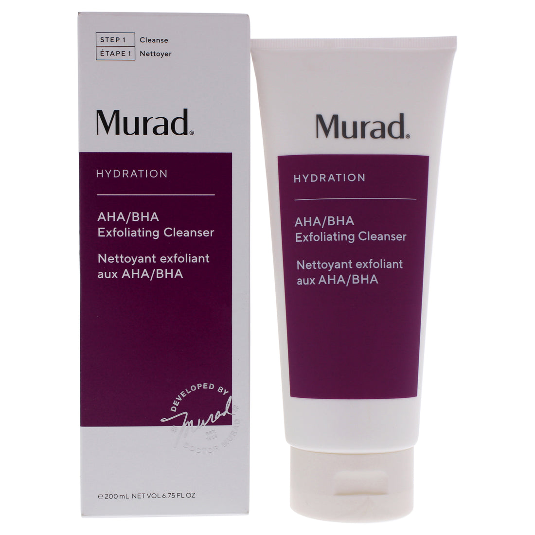 AHA-BHA Exfoliate Cleanser by Murad for Unisex 6.75 oz Cleanser