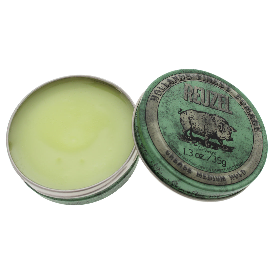 Green Grease Medium Hold Pomade by Reuzel for Men - 1.3 oz Pomade