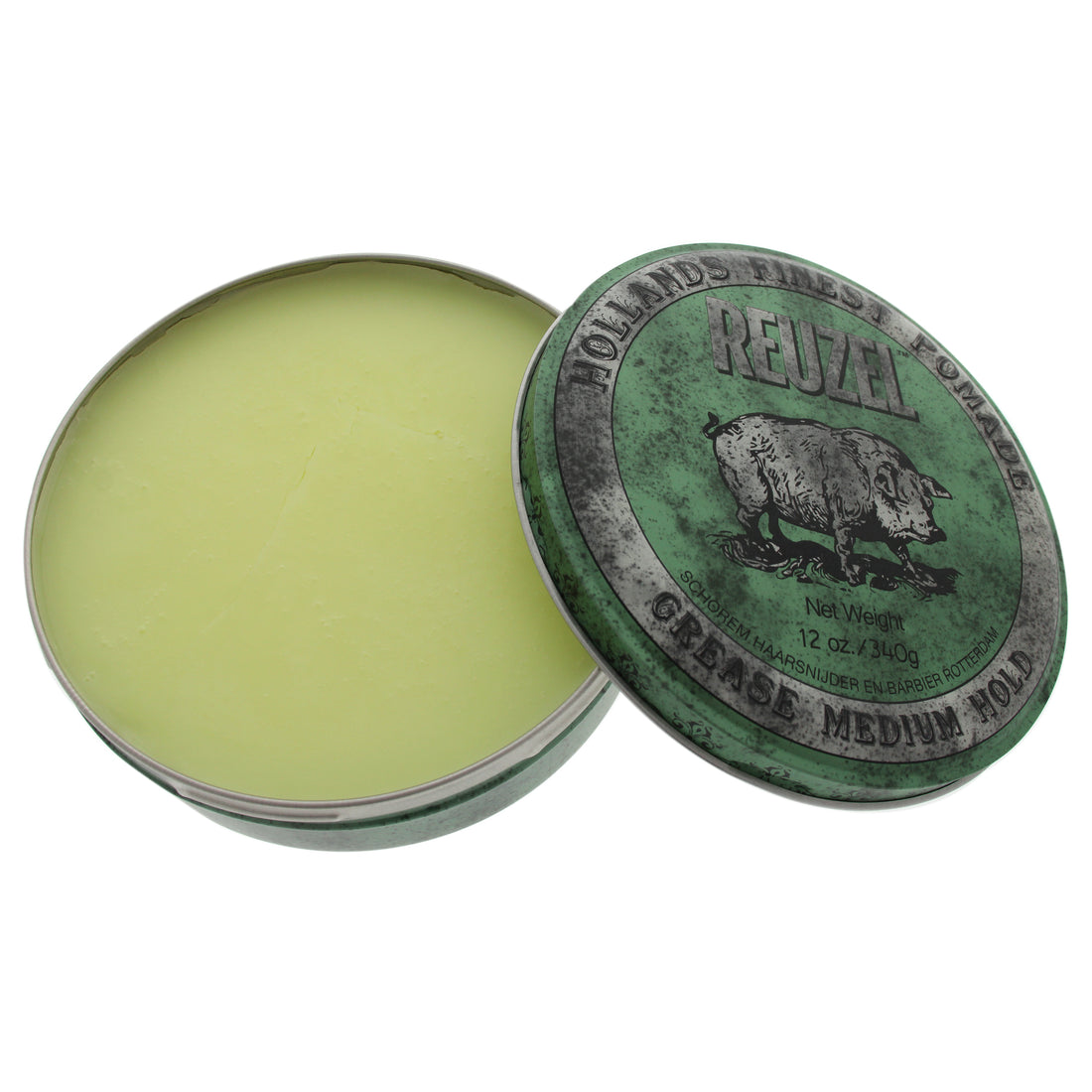 Green Grease Medium Hold Pomade by Reuzel for Men - 12 oz Pomade