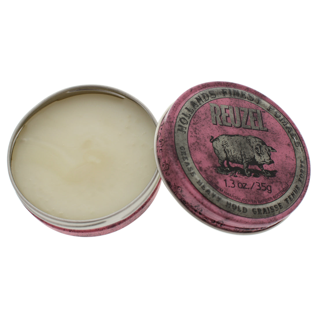 Pink Grease Heavy Hold Pomade by Reuzel for Men - 1.3 oz Pomade